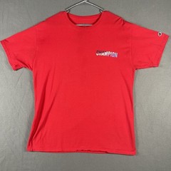 Scarlet Champion Classic Graphic Tee Large Mens Red Back Spellout Red White Blue