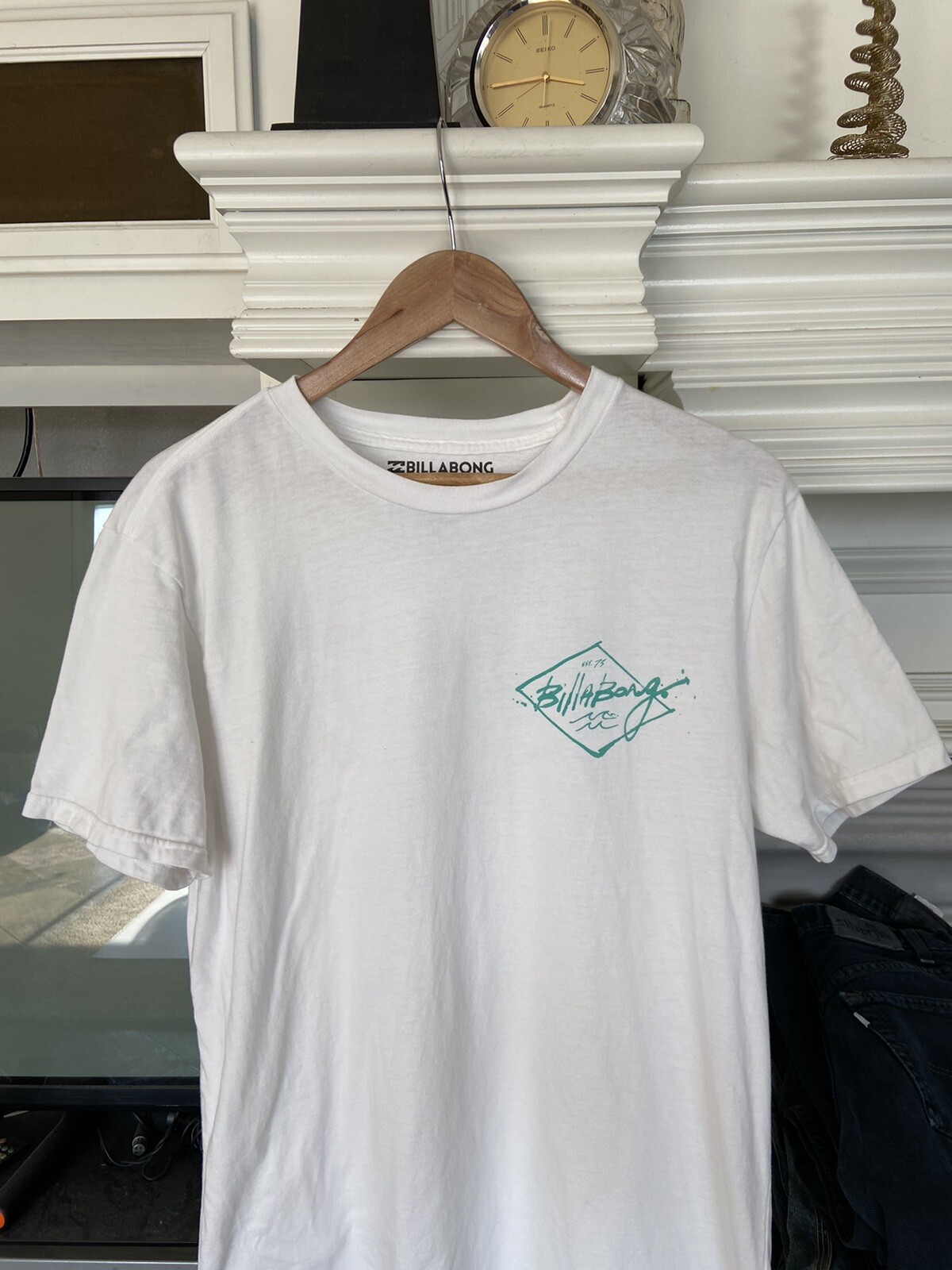Billabong The Core Tee Shirt White 100% Cotton Mens Size L EUC gallery