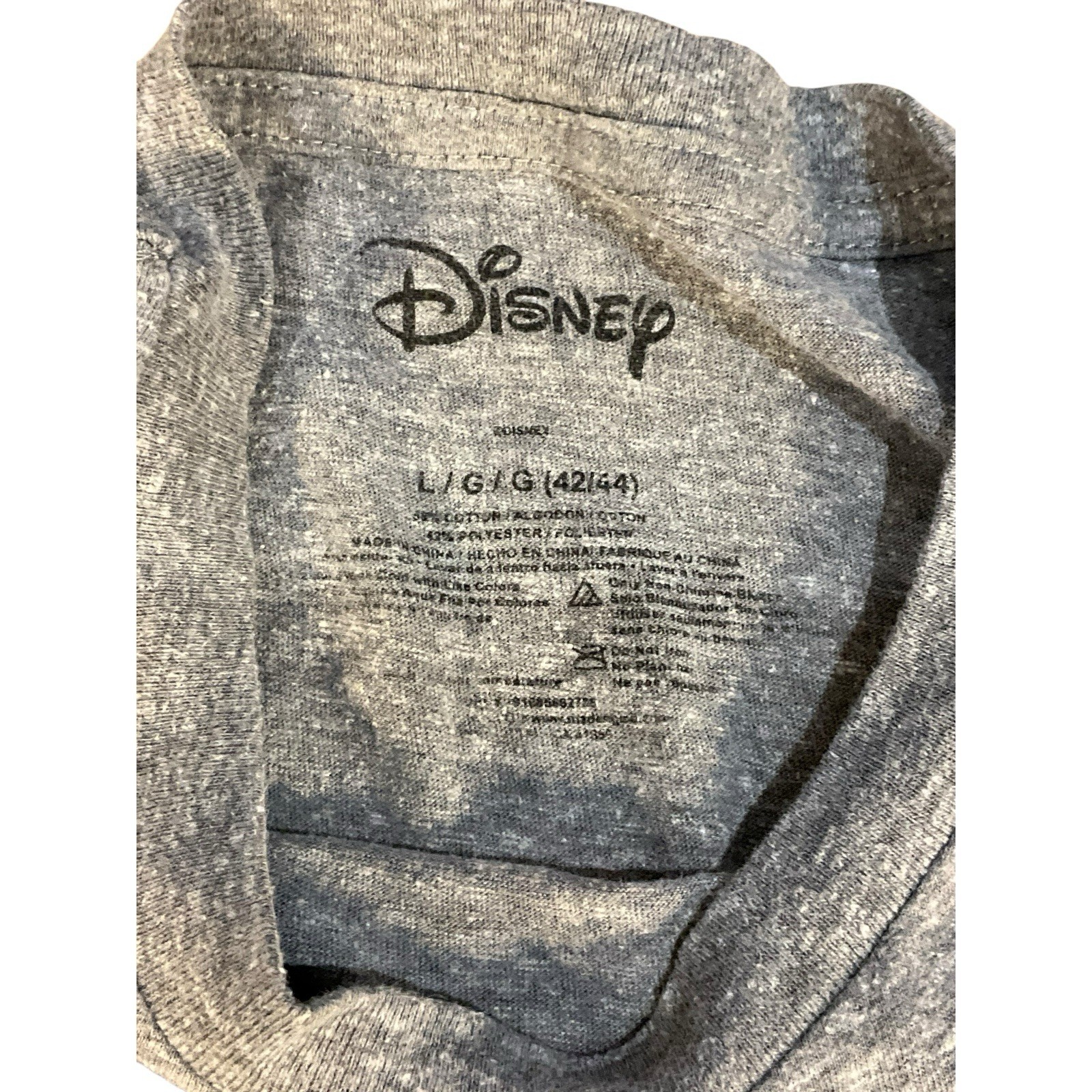 Vintage Style Disney Mickey Mouse Grey Graphic Tee L 42/44 Soft Cotton Blend gallery