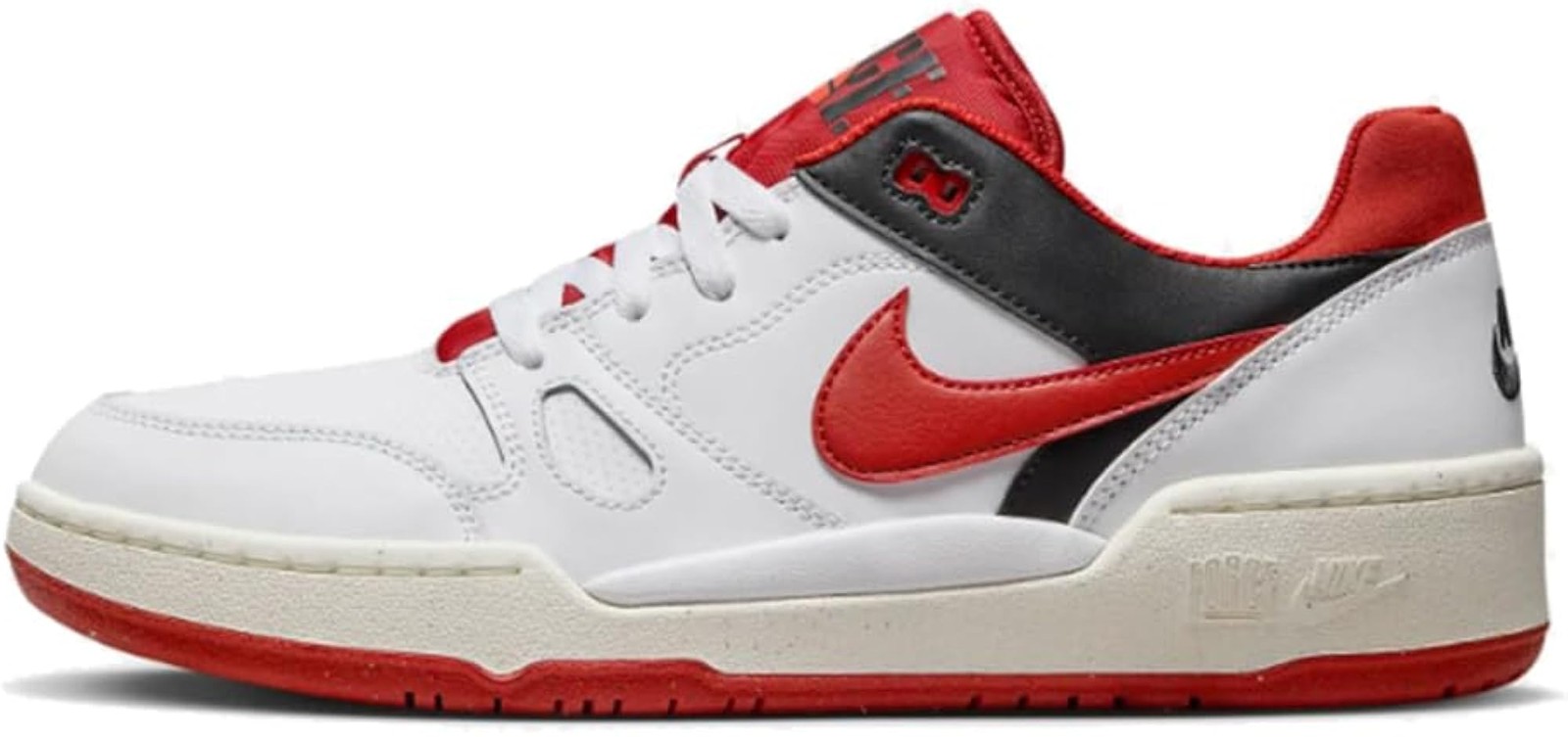 NIKE Full Force Low Mens FB1362-102 (White/Mystic RED-Black-SAIL), Size 10 - Whi gallery