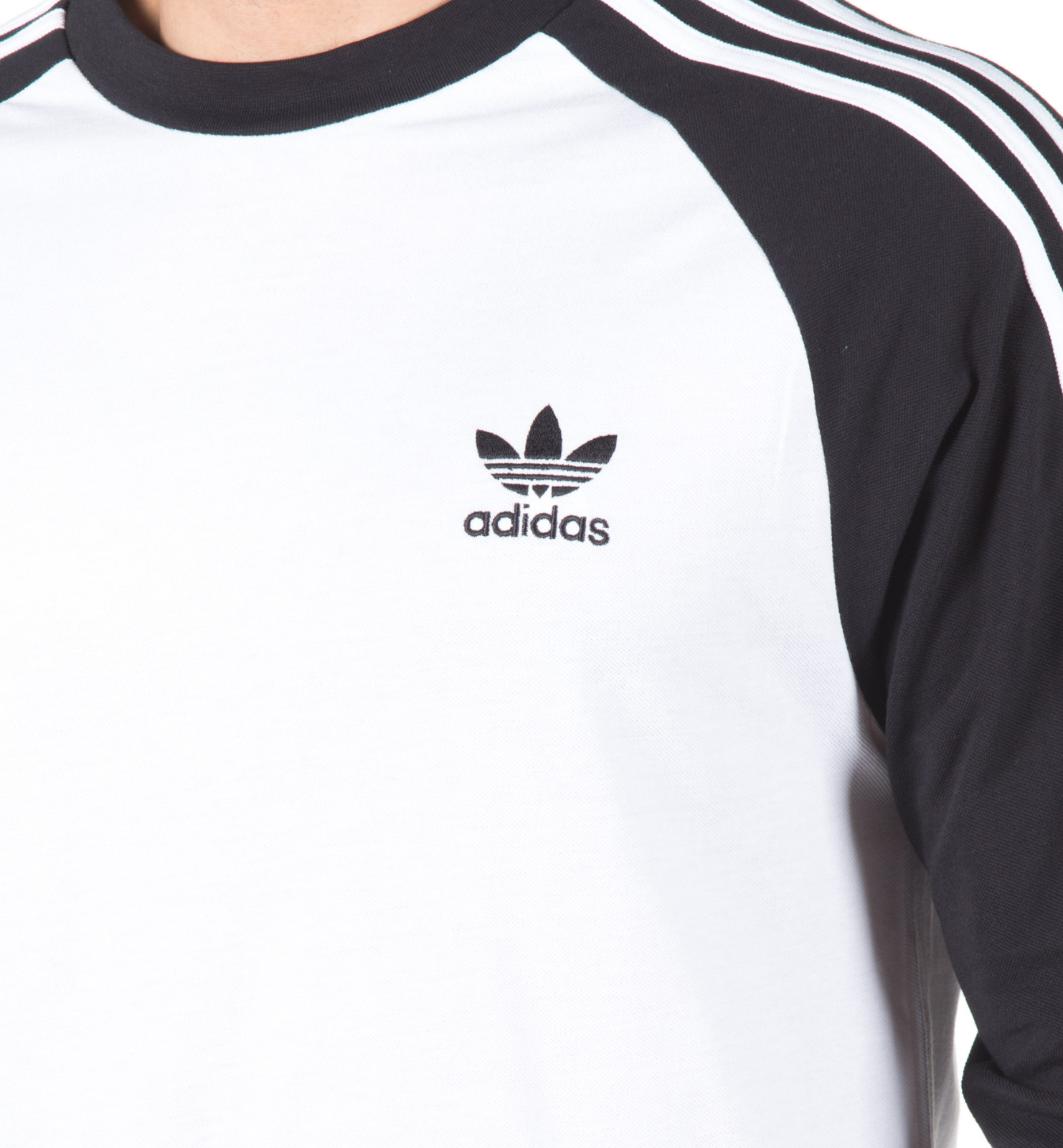 adidas Men's Long Sleeve 3-Stripes T-Shirt Csual Tee - CW1228 gallery