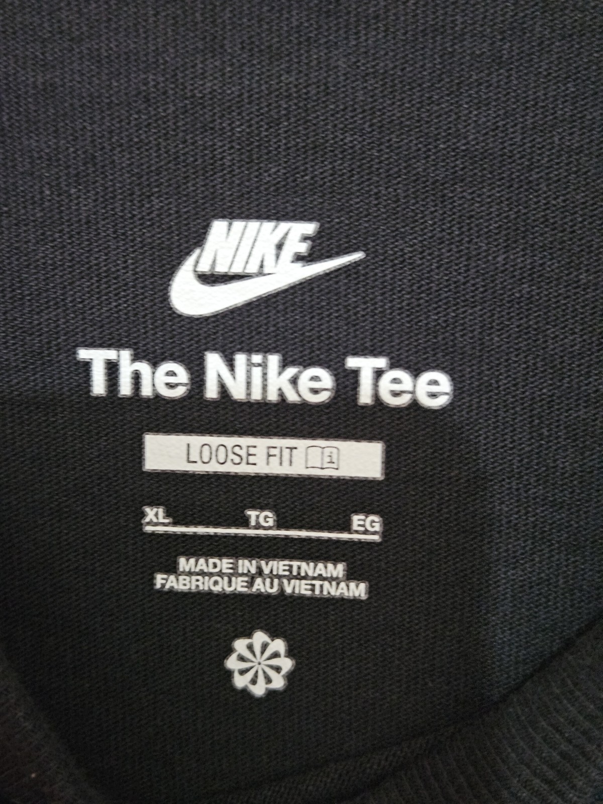 Nike The Nike Tee Black Cotton Knit Logo Crew Neck Long Sleeve Men's XL DO7390 gallery