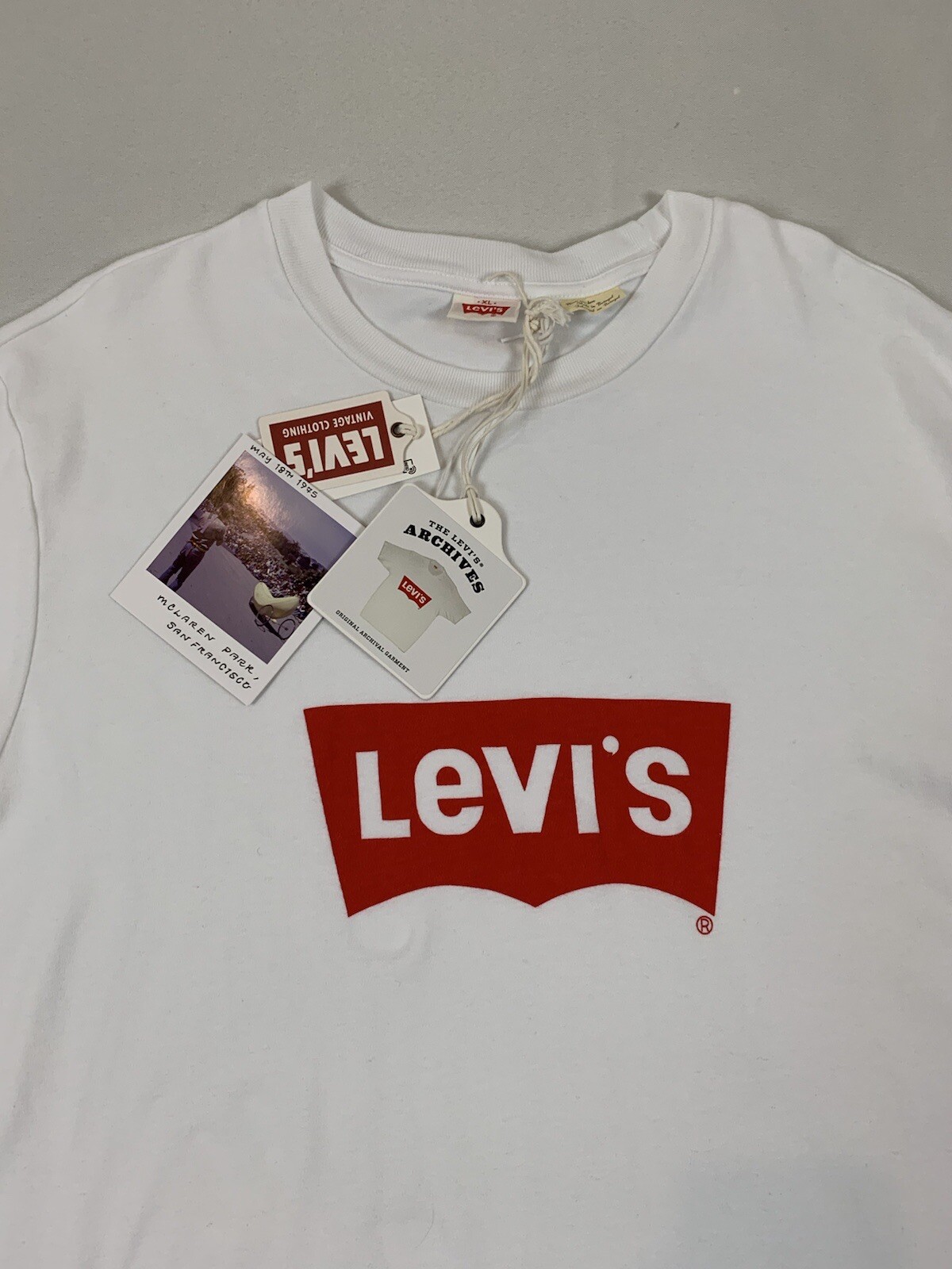 LEVIS VINTAGE CLOTHING LVC LOGO 70’S T-SHIRT WHITE XL NWT gallery