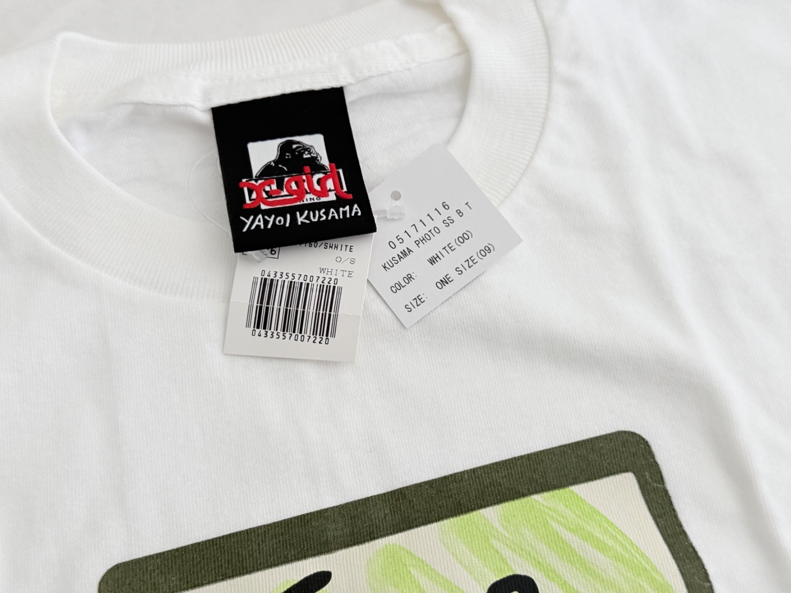 Yayoi Kusama x X-girl Unisex Adults T-Shirt NWT One Size White Japan gallery