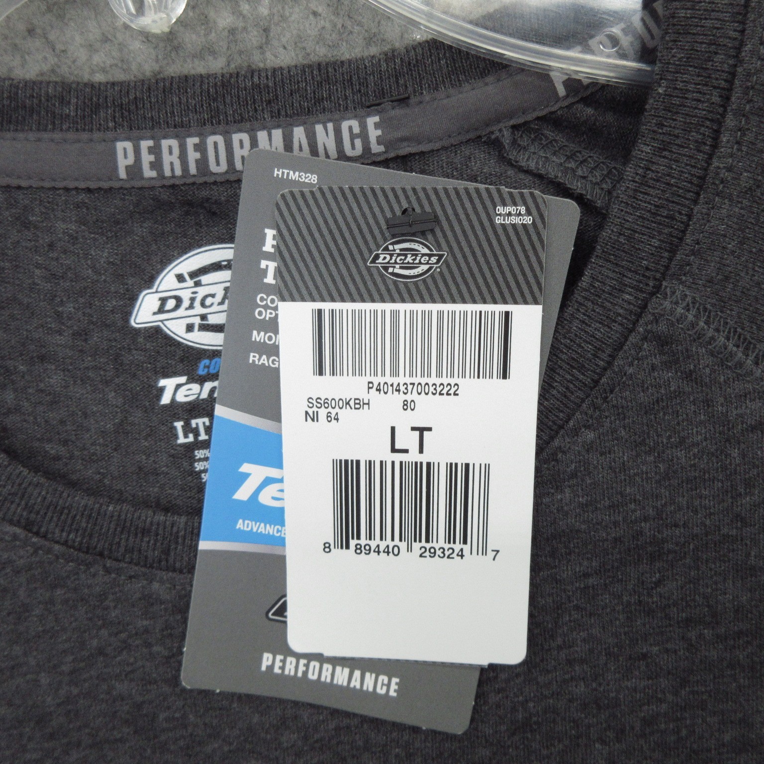 Dickies Men's Temp-iQ Performance Cooling T-Shirt LT Gray Short Sleeve Tee New gallery