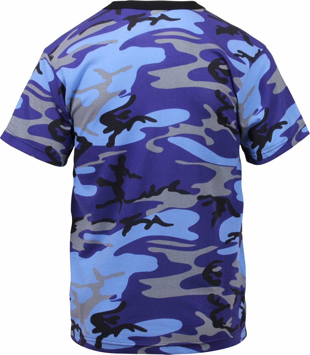 Mens Electric Blue Camouflage Tactical Military Short Sleeve T-Shirt gallery