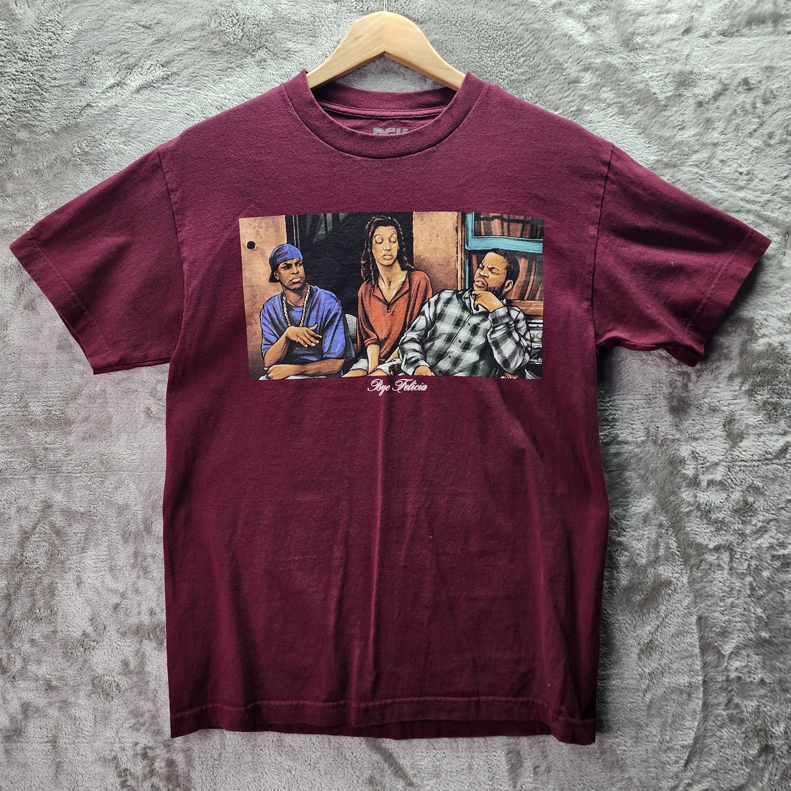 DGK Friday Graphic T Shirt Mens Medium Burgundy Bye Felicia Streetwear Movie Tee