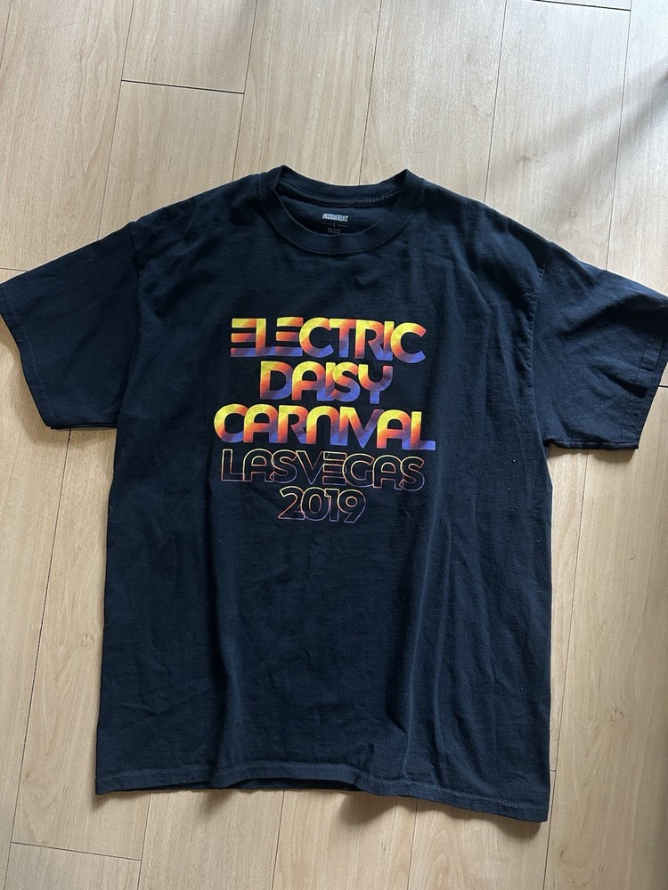 Electric Daisy Carnival EDS Official 2019 Las Vegas Black Tshirt Size Large