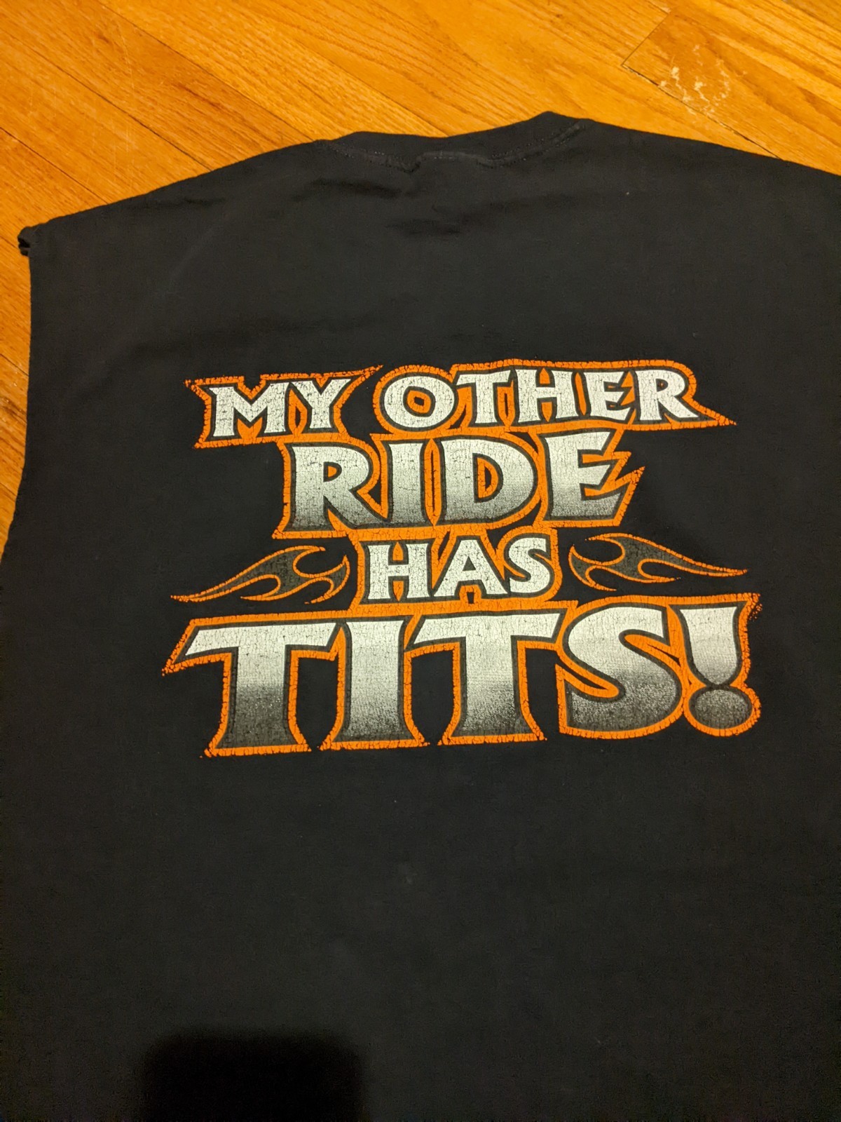 Vintage 90s Gildan Men's My Other Ride Has Tits Tank Top XXL gallery