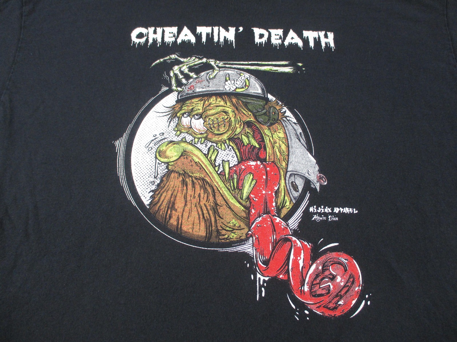 Cheatin' Death Shirt Mens XL Black Gildan Hijinx Apparel Horror Graphic Tee gallery
