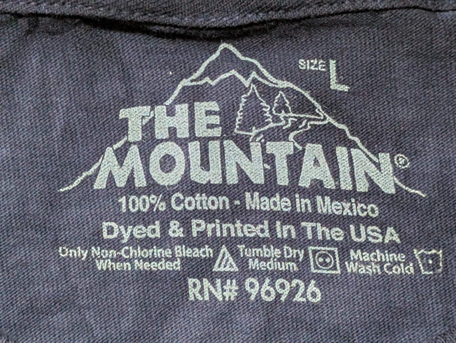 The Mountain Mens T-shirt Blue Find 10 Wolves Retired Logo Large #6310 gallery