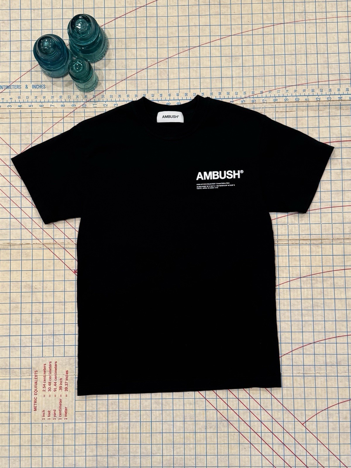 Ambush Nobo AW 18 Collection Workshop Logo Tee Size 1 Fits Small Black