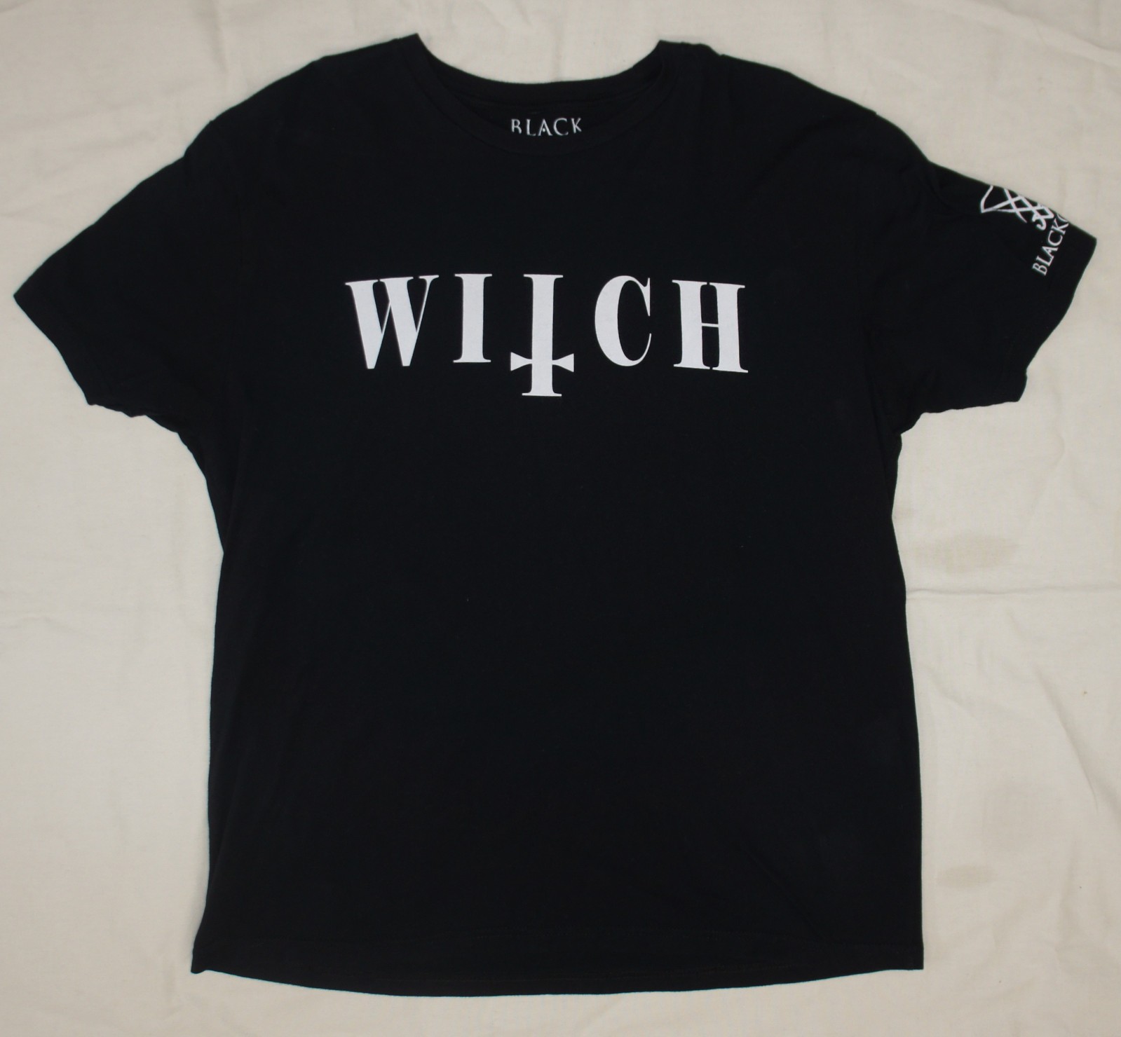 Blackcraft Cult Witch Inverted Cross T-Shirt Black XL Luciferian Seal Sleeve gallery