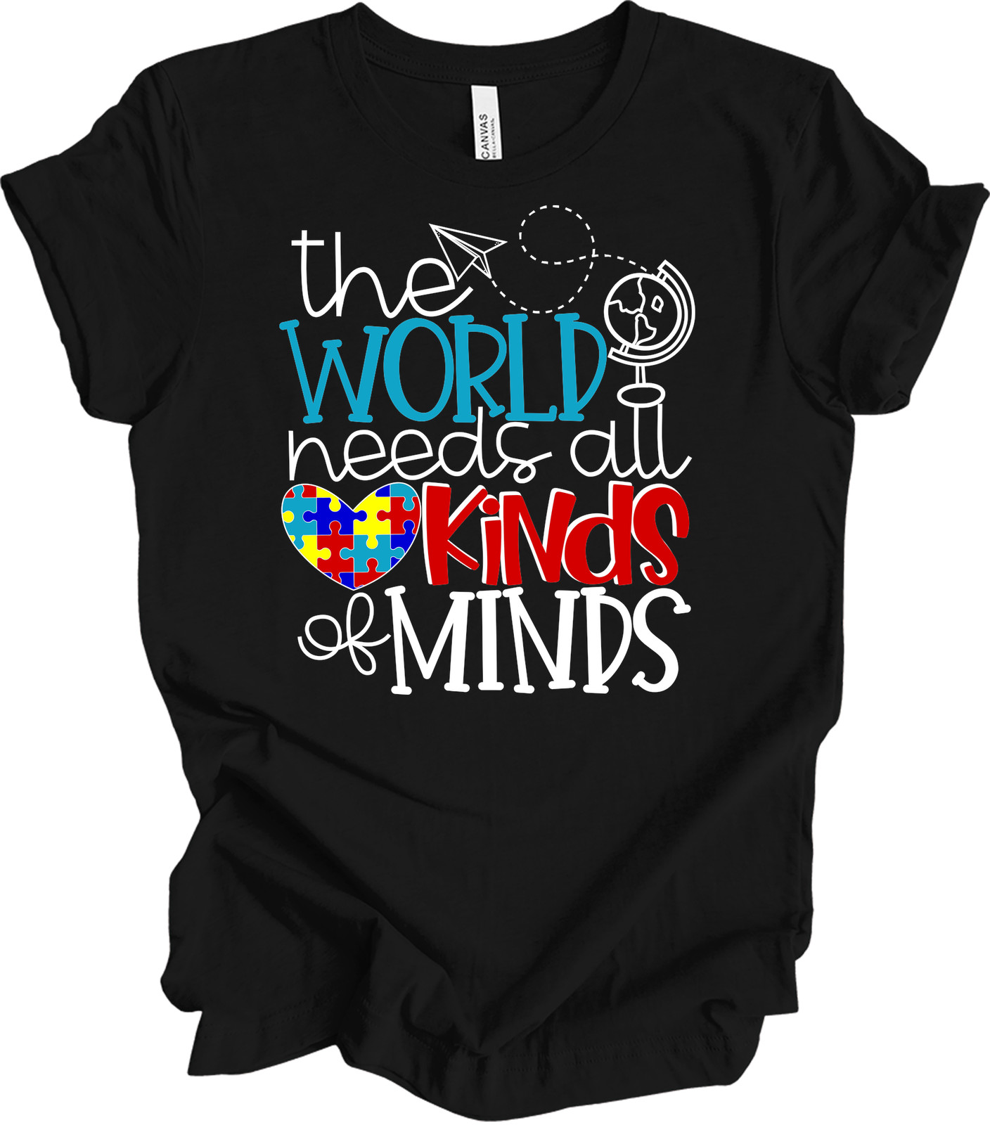 The World Needs All Kinds of Minds Autism Awareness Tee