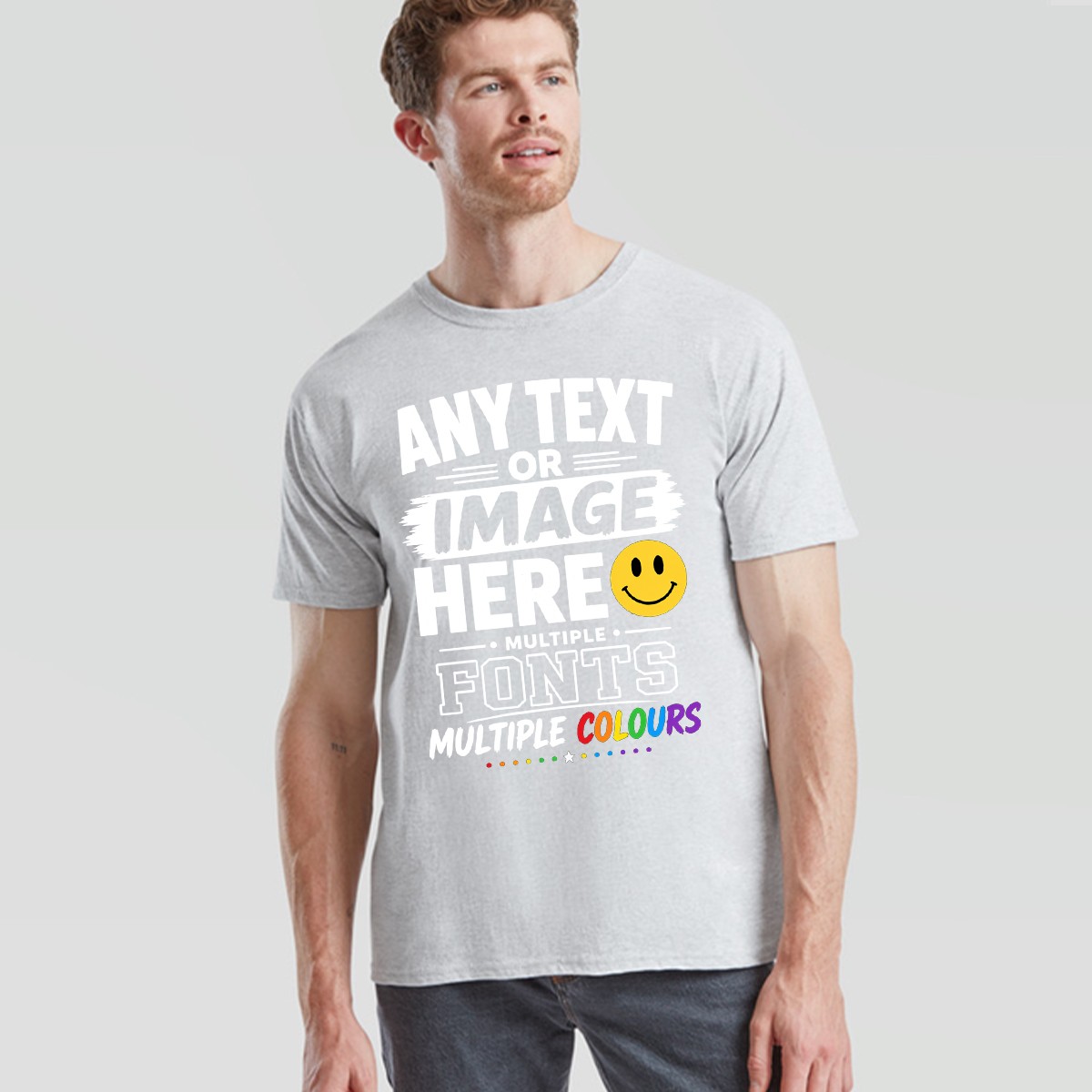Personalised Unisex T Shirt Custom Photo Text Printed Work Party Graphic Tee gallery