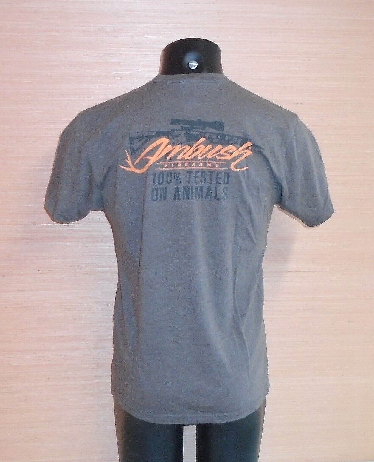 Ambush Firearms Brown Short Sleeve Cotton T-Shirt Adult Size Medium