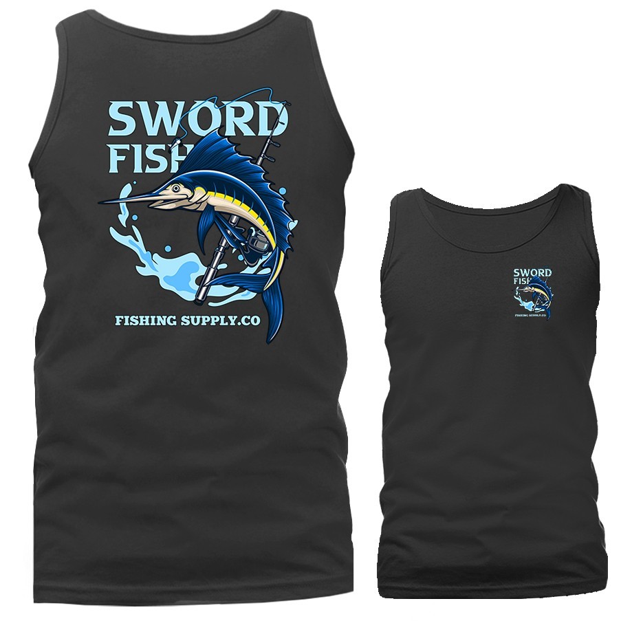 Deep Sea Swordfish Outdoor Sports Fishing Tank Top