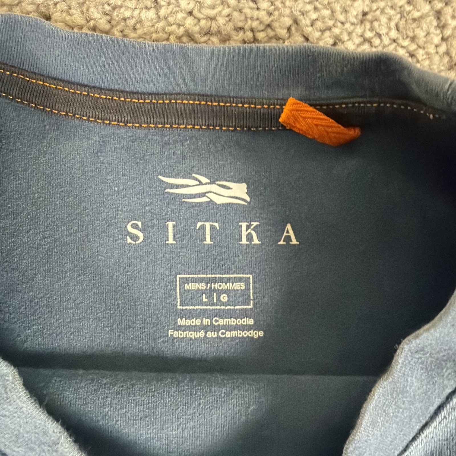 Sitka Gear Shirt Mens L Marine Blue Foothills Long Sleeve Crew Stretch Hunting gallery