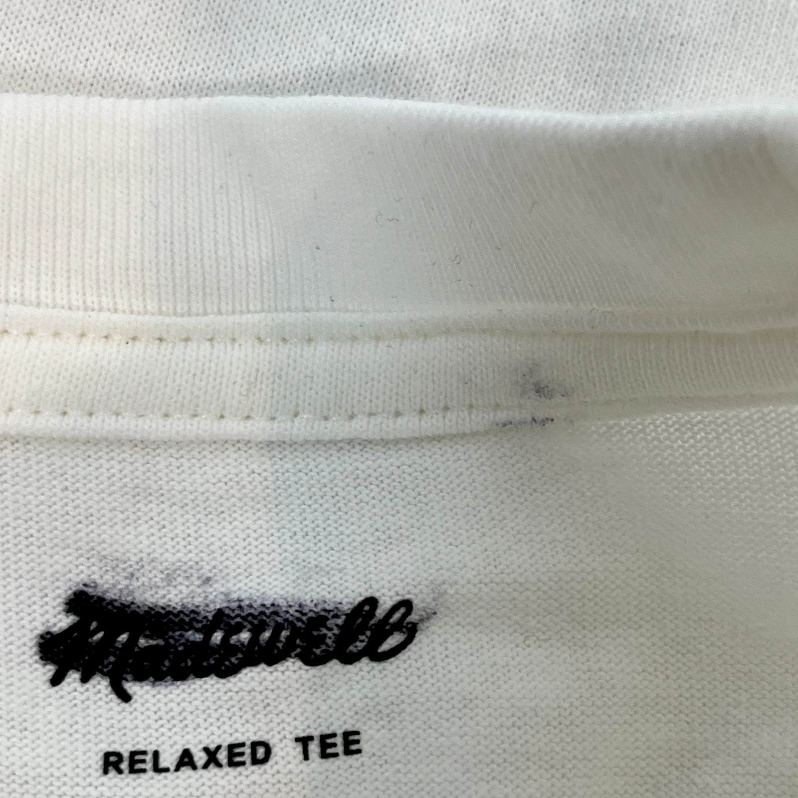 MADEWELL NWD Men's 100% Cotton Soft White Crewneck Relaxed Tee MEDIUM NM373 gallery