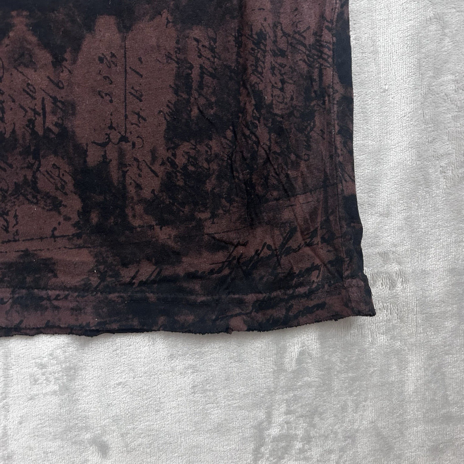 Vintage Affliction T-Shirt Mens XL Brown Felt Wings Cross Los Angeles Grunge Y2K gallery