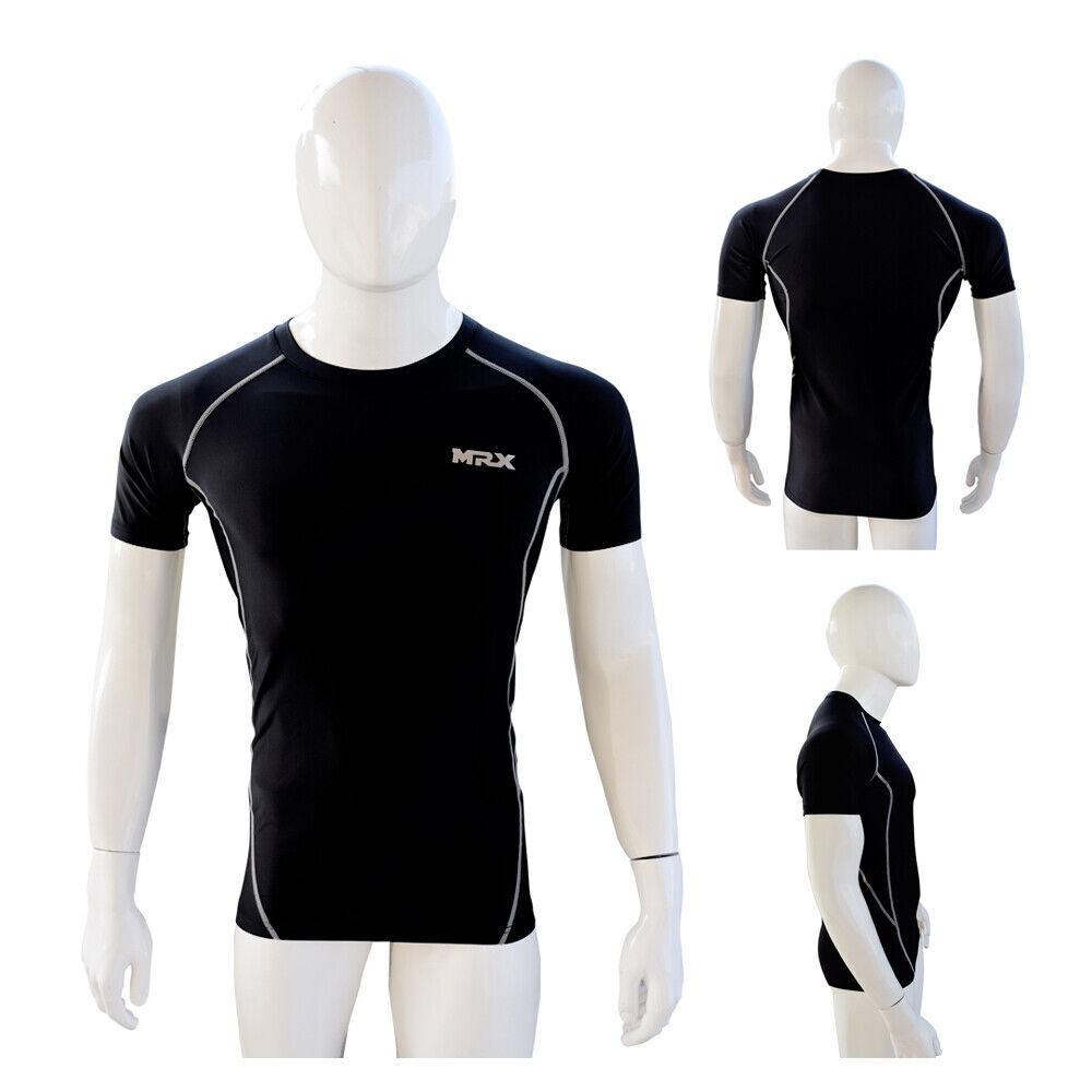 Men’s Compression Shirts Athletic Gym Training Workout Rash Guard Full Sleeve gallery