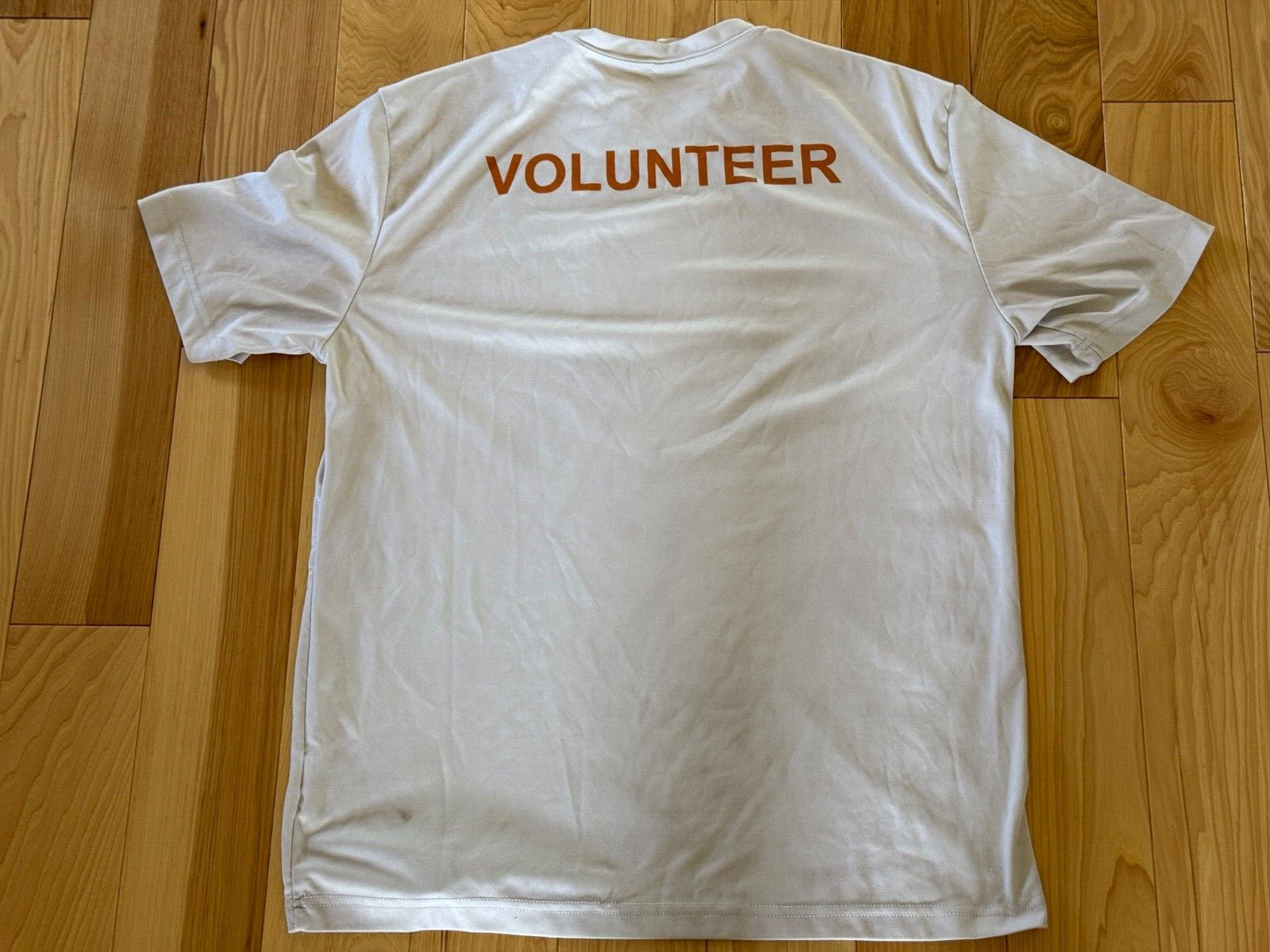 Sport-Tek Short Sleeve Shirt Men's White Orange 5K Kildeer Event Size Large gallery