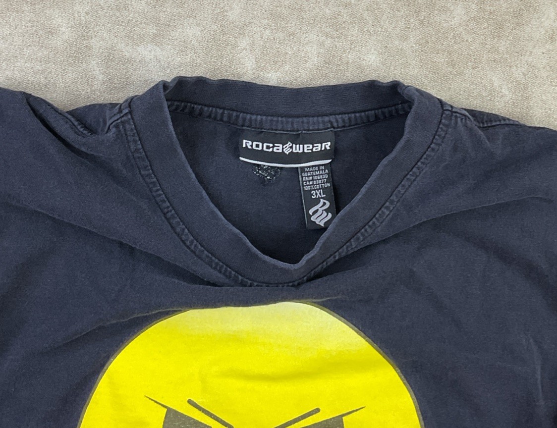 Vintage Rocawear T-Shirt 3XL Smiley Face Bandana Take Money Y2K TMM Distressed gallery