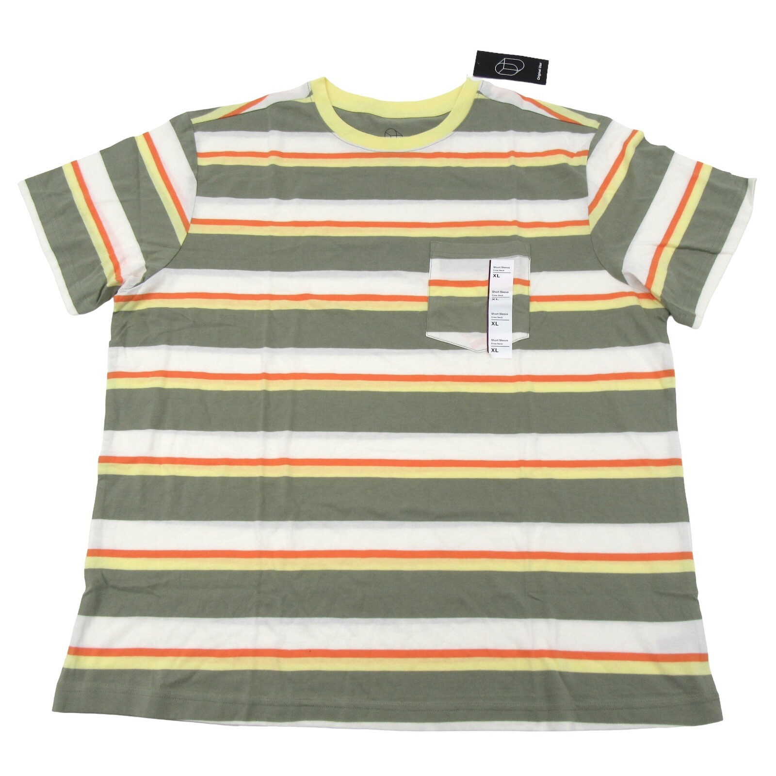 Original Use Mens Size XL Crew Neck Short Sleeve T-Shirt Striped Restful Green gallery