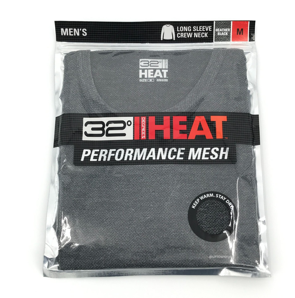 32 Degrees Heat Mens Shirt Medium Black Gray Long Sleeve Crew Performance Mesh gallery