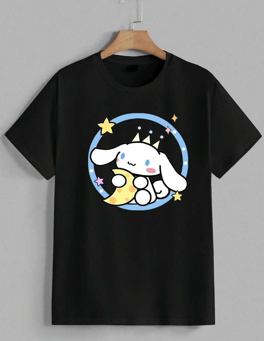 Cinnamoroll T-Shirt Cute Sanrio Dog Moon Stars Graphic Tee Kawaii Gift Unisex gallery