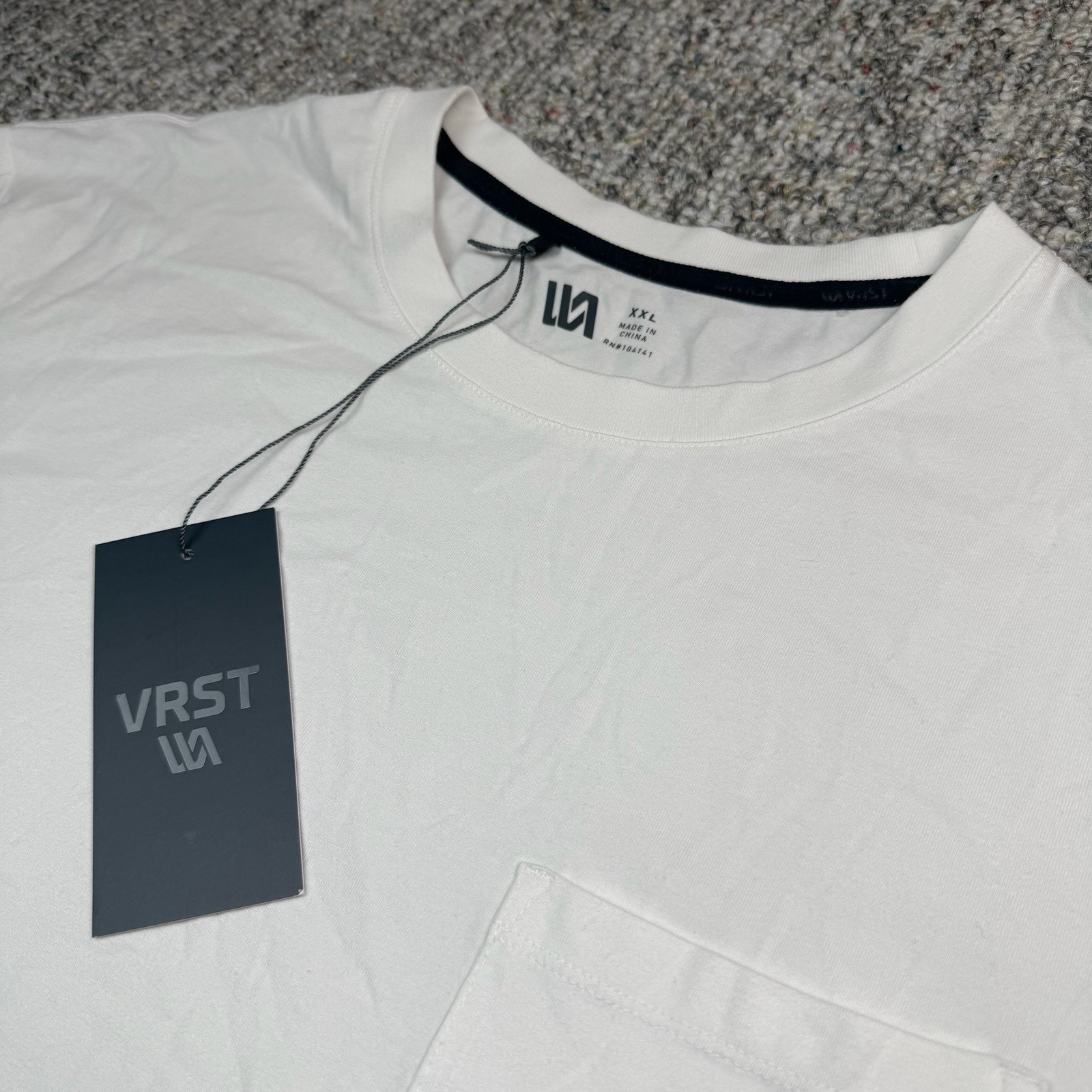 VRST Shirt Mens XXL Essential Pocket Tee Short Sleeve White NWT gallery