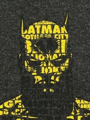 Batman Dark Knight DC Comics Mens Graphic Tshirt Gray and Yellow Size Large