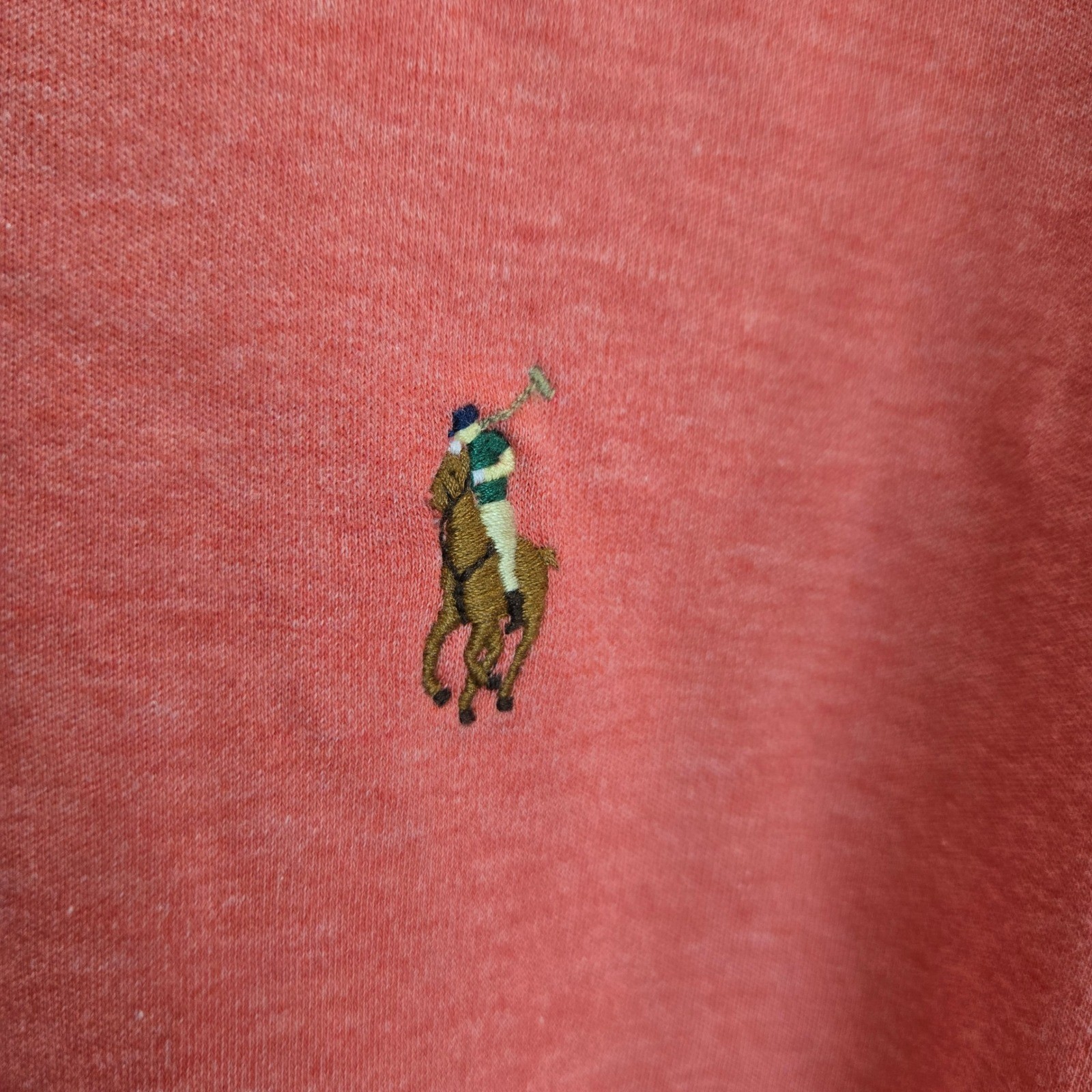 Polo Ralph Lauren Mens XL Classic Fit T-Shirt Heather Coral Pink Flesh Pony Logo gallery