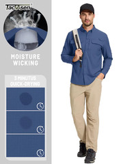 I Men’s Button Down Shirt, Long Sleeve, Quick Dry