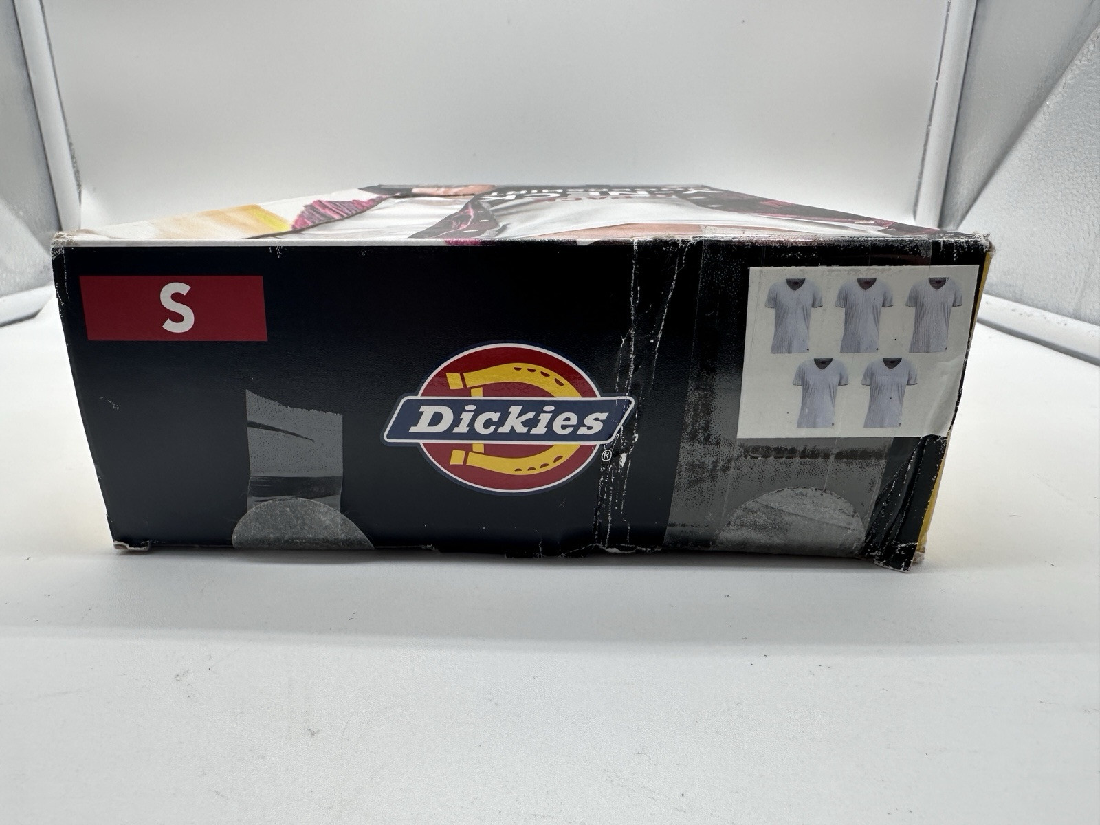 NEW 5 PACK MENS DICKIES V- NECK UNDERSHIRT FLEX 100% COTTON FABRIC SMALL WHITE gallery
