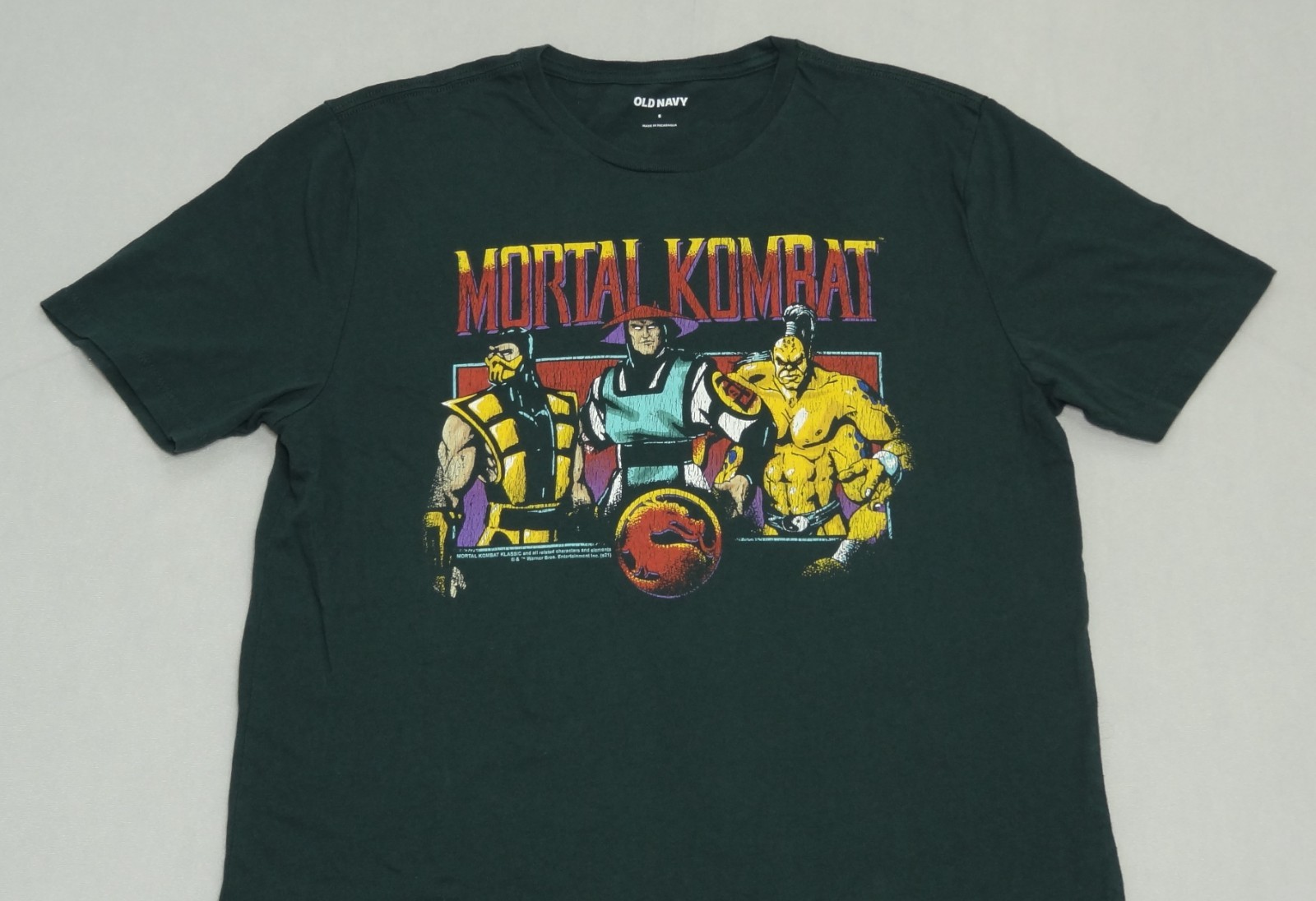 Old Navy Mortal Kombat Klassic Graphic T Lost In The Woods Green Men's Unisex S gallery