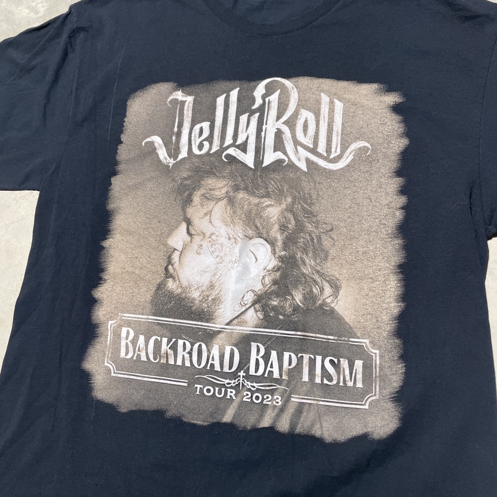 Jelly Roll Backroad Baptism Tour Concert 2023 Shirt SZ L Country Soul Music Art gallery