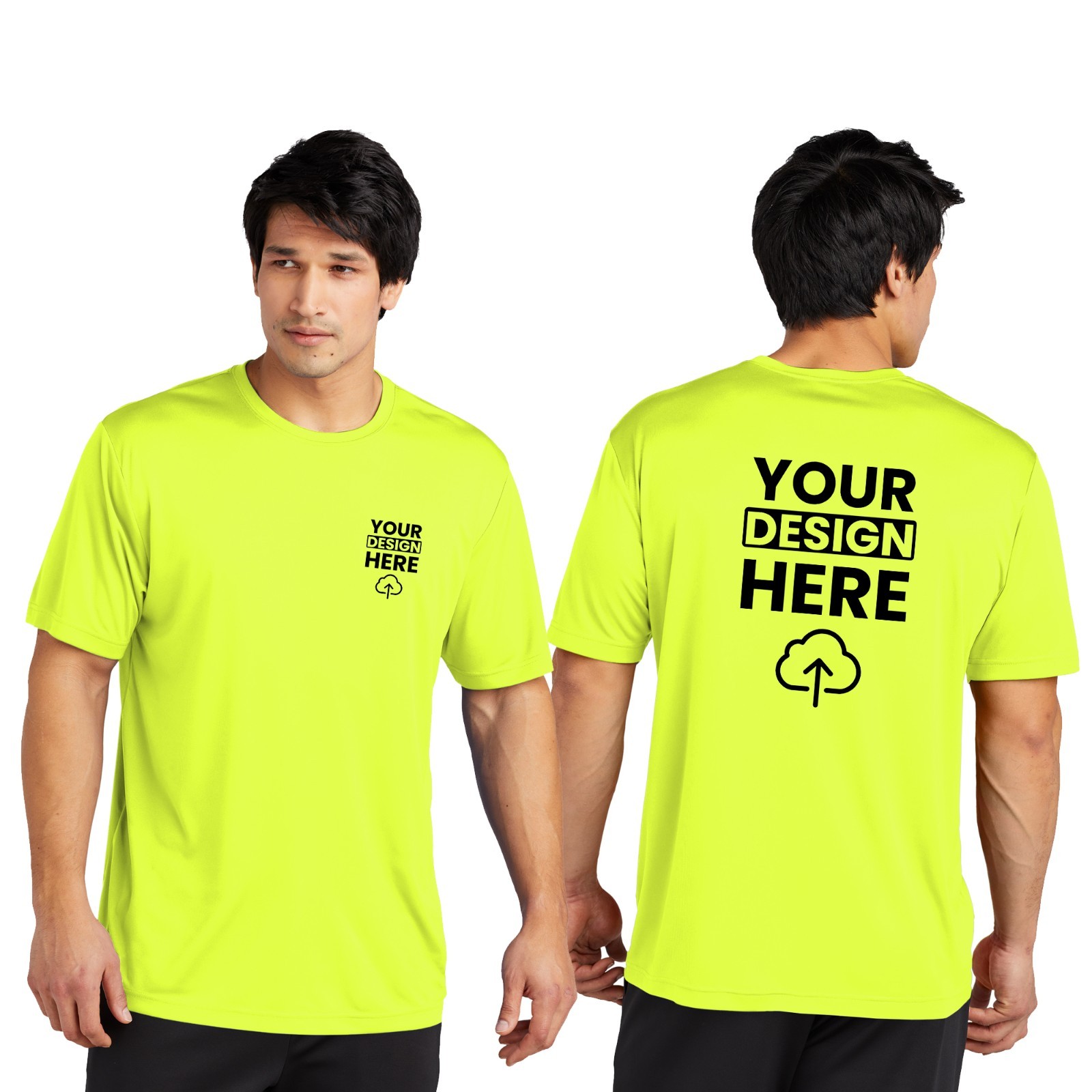 Custom Printed Mens Sport-Tek PosiCharge ReCompete Casual Tee Gift For Him ST720 gallery