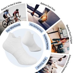Ankle Compression Socks for Men and Women 6 Pairs Cushioned Low Cut Athletic …