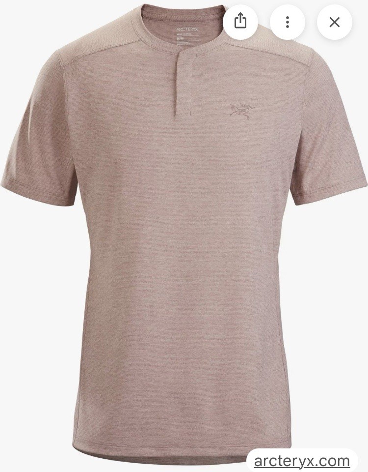 Arc'teryx Kadem Henley Short Sleeve Men's Large Performance Tee Hiking Top Shirt gallery