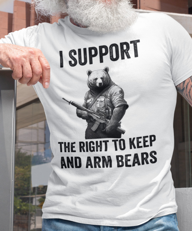 Funny 2nd Amendment T-Shirt Right to Keep and Arm Bears Funny Tee Shirt gallery