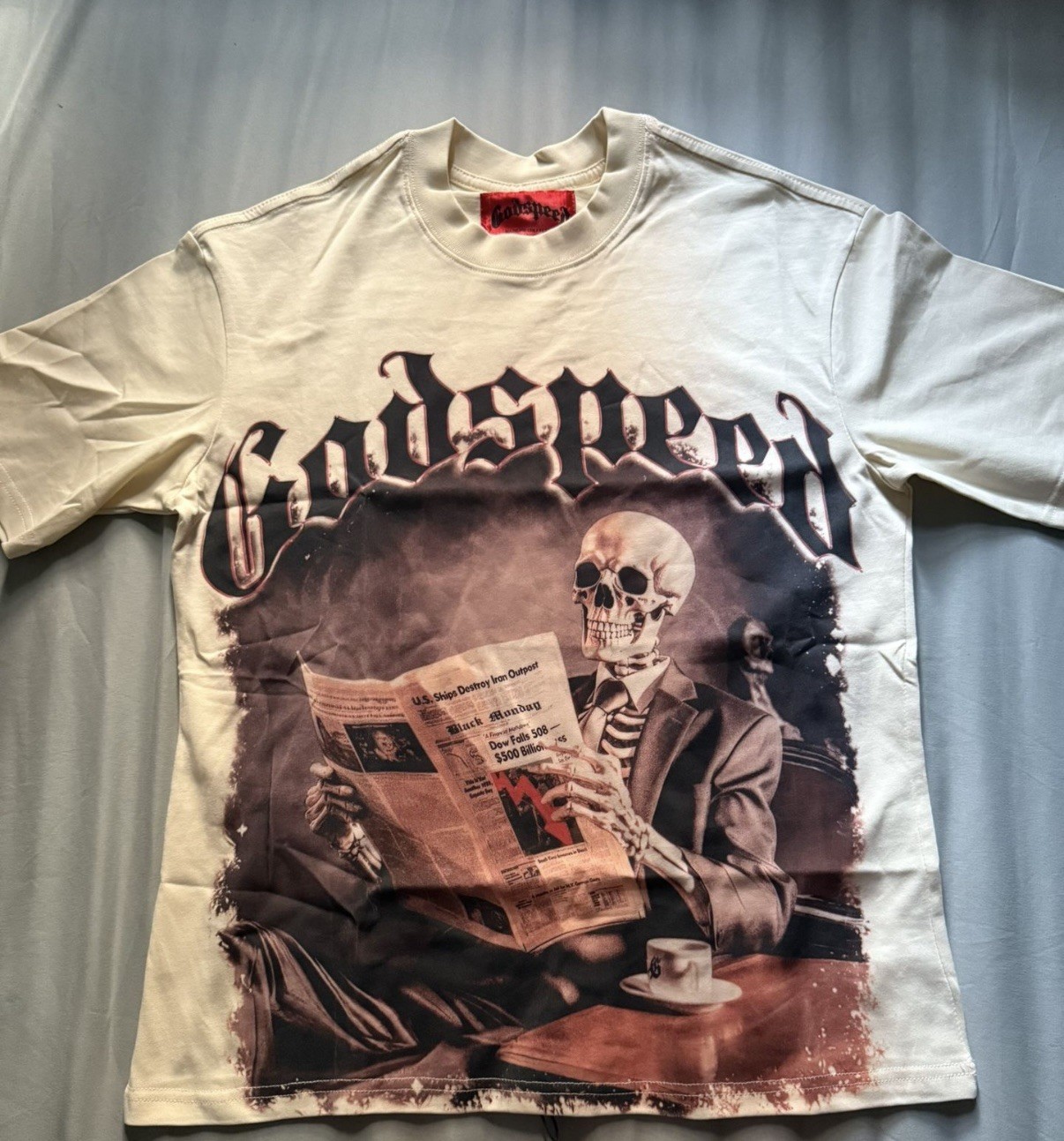 Godspeed short-sleeved heavy high street pure cotton printed round neck T-shirt gallery