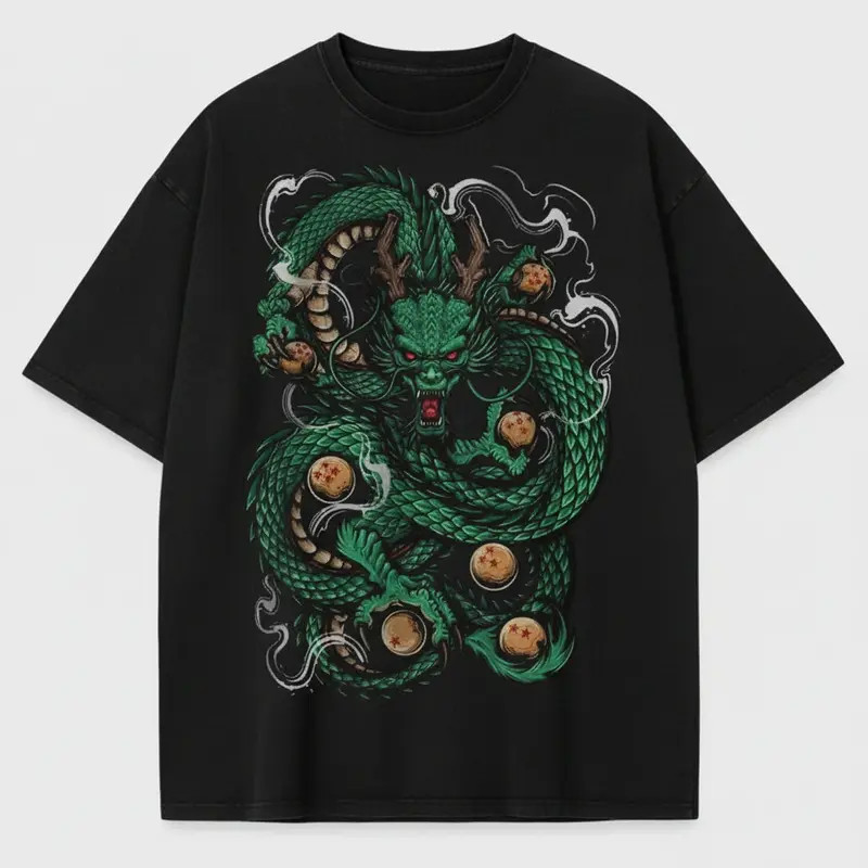 Mythic Dragon Anime Vintage Streetwear Graphic T-Shirt Unisex Cotton Tee gallery
