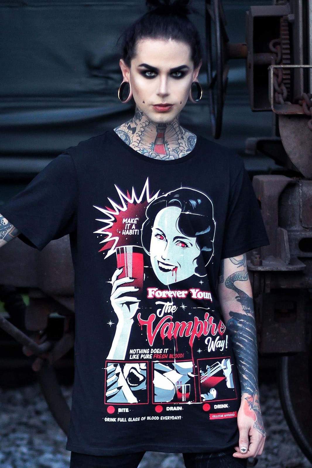 Killstar Forever Young Vampire Blood Gothic Punk Vest Tank Top Shirt KSRA002318 gallery