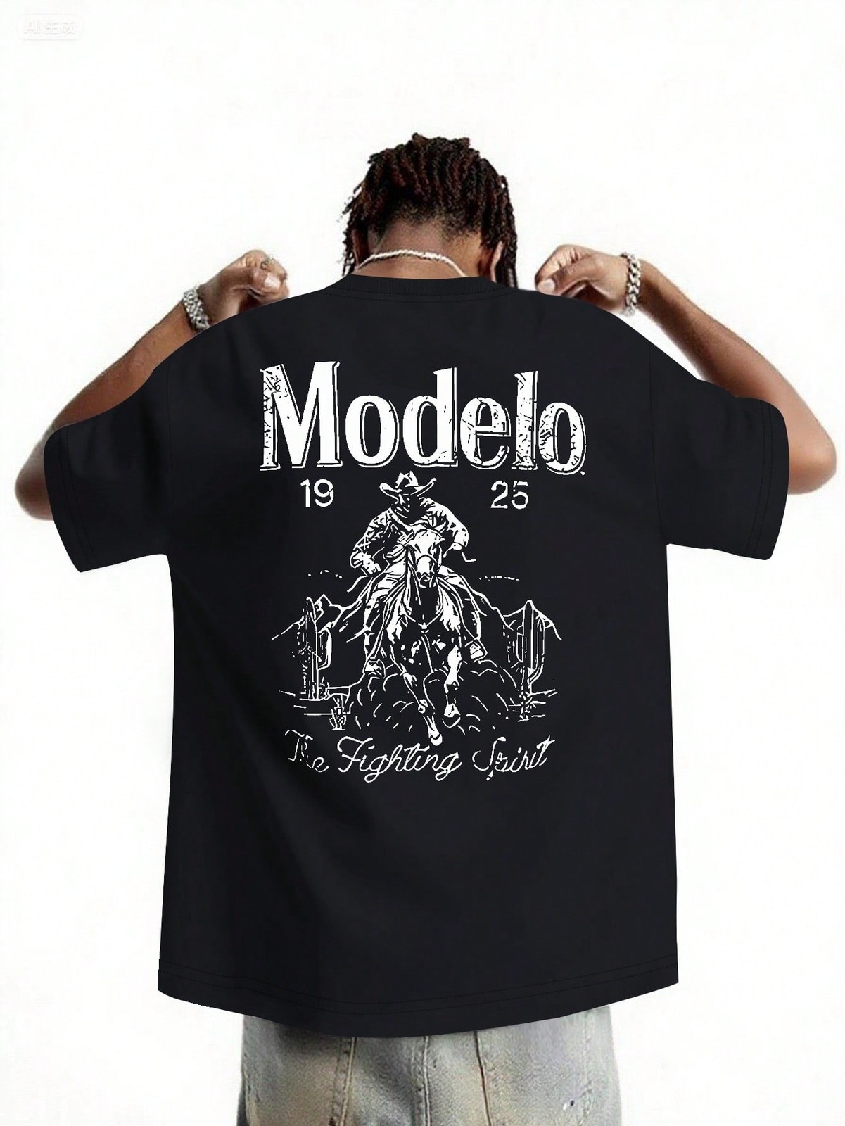 Modelo Graphic Print Men's 100% Cotton T-Shirt, Casual Sports Style Top T-Shirt gallery