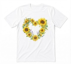 Sunflower Floral Fall Nature Wildflower Lover Graphic Unisex White T-shirt