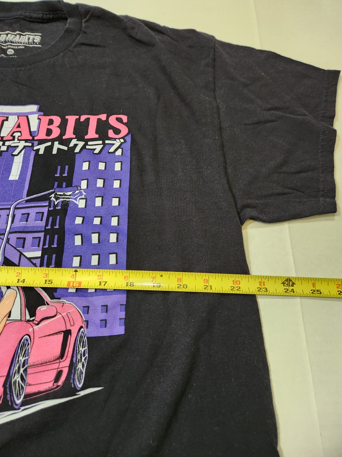 Bad Habits Anime Pink Car 2024 Black T-Shirt XL gallery