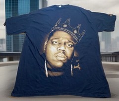 2005 Brooklyn Mint The Notorious B.I.G. Sequin Crown Print T-Shirt Made USA 4XL