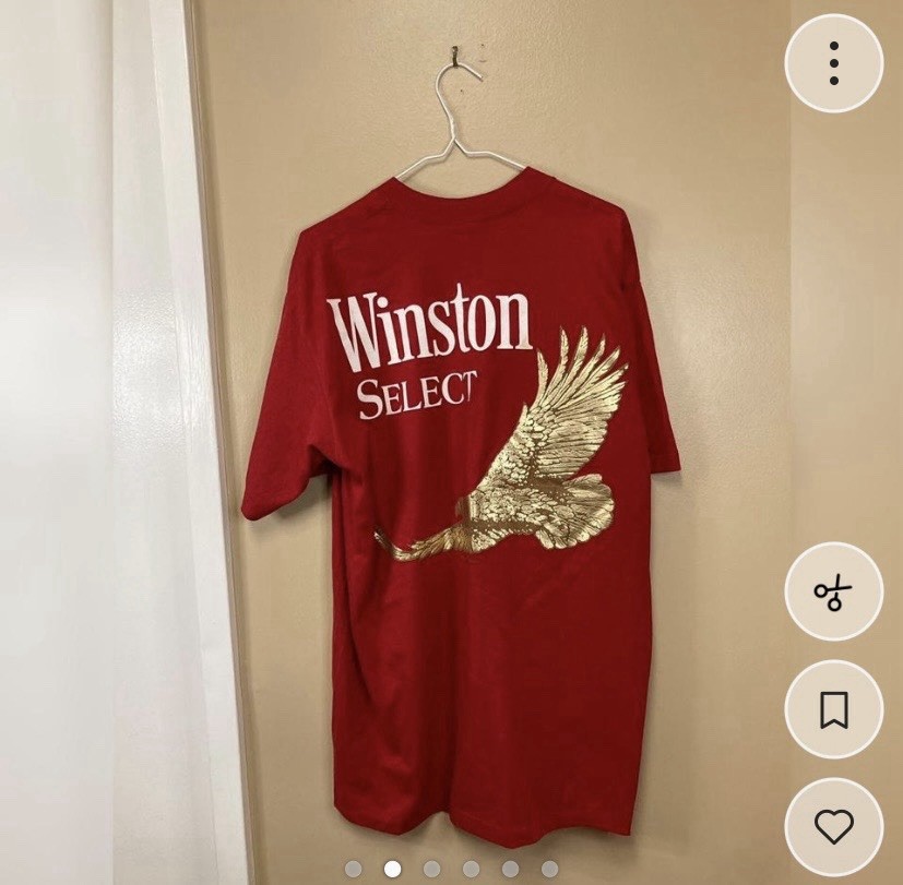 American Born Winston Select Red Graphic Eagle Pocket Cotton Men's T-Shirt L gallery
