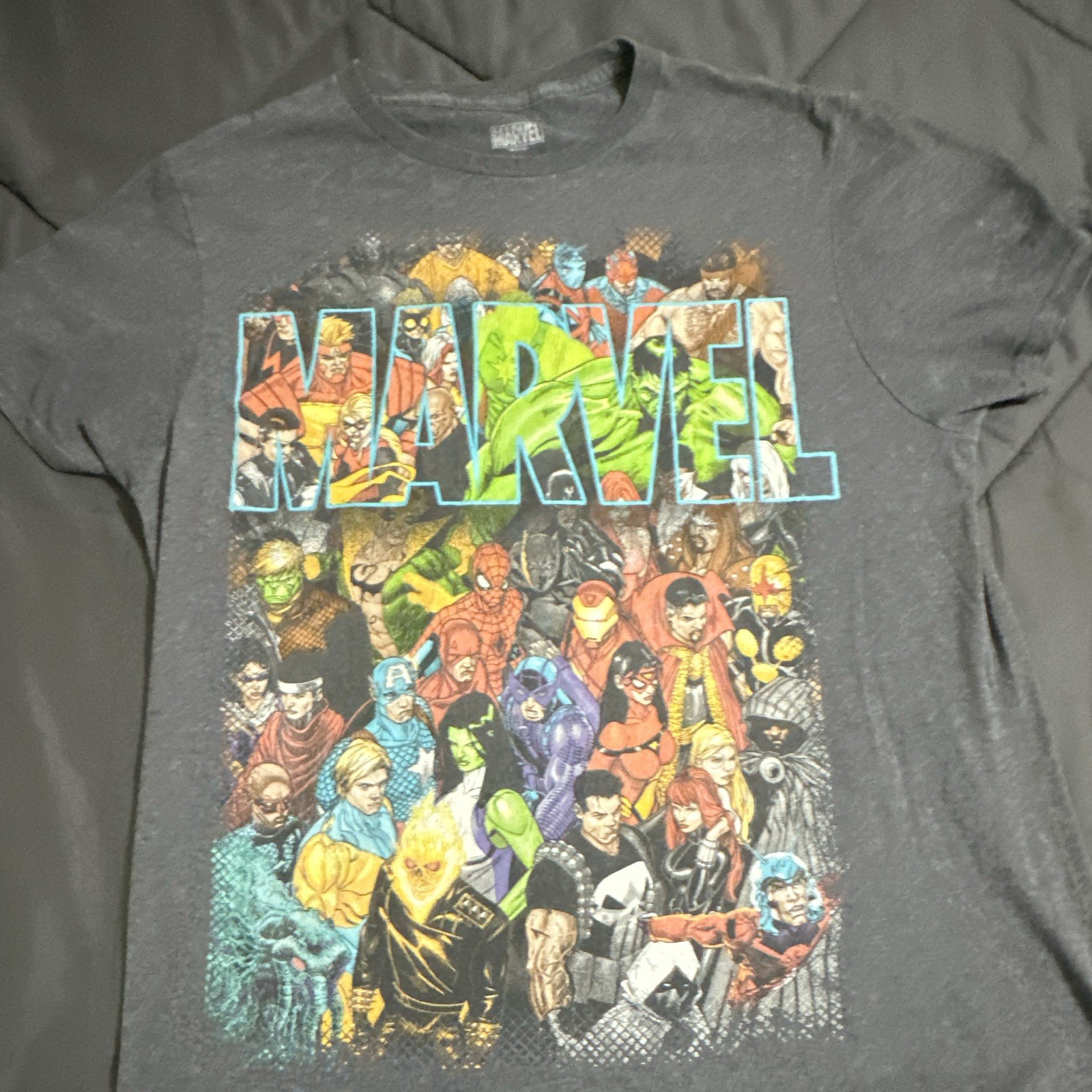 Marvel Men's Gray Marvel Universe Graphic Logo T-Shirt Crew Neck Short Sleeve M gallery